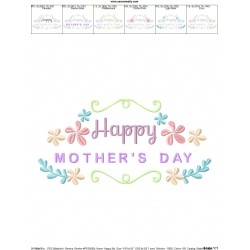 Happy Mother's Day-2 Embroidery Design Pattern-2