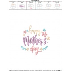 Happy Mother's Day-3 Embroidery Design Pattern-2