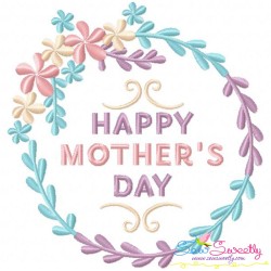 Mother's Day Floral Embroidery Design Bundle-4