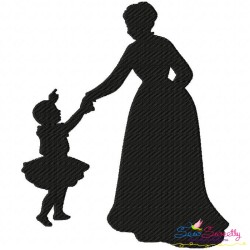 Mother's Day Silhouette Embroidery Design Bundle-8