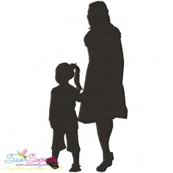 Mother's Day Silhouette Embroidery Design Bundle-11