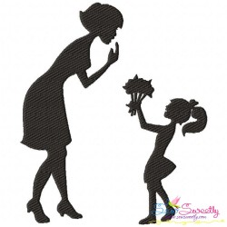 Mother's Day Silhouette Embroidery Design Bundle-15