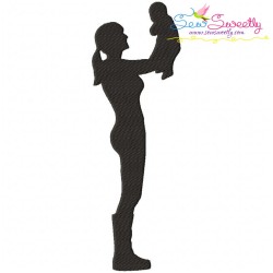 Mother's Day Silhouette Embroidery Design Bundle-16