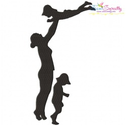 Mother's Day Silhouette Embroidery Design Bundle-18