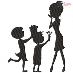 Mother's Day Silhouette Embroidery Design Bundle-20