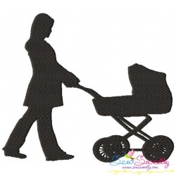 Mother's Day Silhouette Embroidery Design Bundle-21