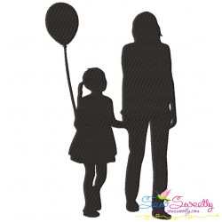 Mother's Day Silhouette Embroidery Design Bundle-24