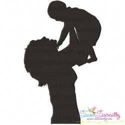 Mother's Day Silhouette Embroidery Design Bundle-25
