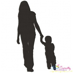 Mother's Day Silhouette Embroidery Design Bundle-26