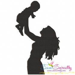 Mother's Day Silhouette Embroidery Design Bundle-27