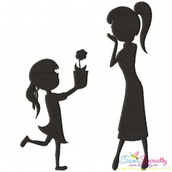 Mother's Day Silhouette Embroidery Design Bundle-28