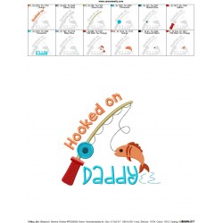 Hooked on Daddy Embroidery Design Pattern-2