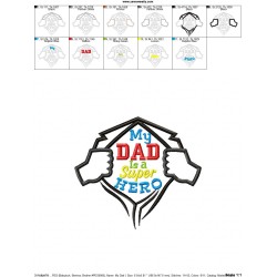 My Dad Is a Super Hero Applique Design Pattern-2