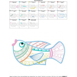 Magic Fish-06 Embroidery Design Pattern-2