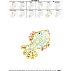Magic Fish-03 Embroidery Design Pattern-2