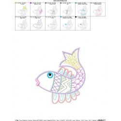 Magic Fish-02 Embroidery Design Pattern-2