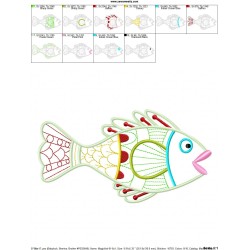 Magic Fish-01 Embroidery Design Pattern-2