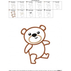 Bear Applique Design Pattern-2