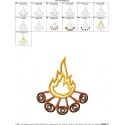Campfire Applique Design Pattern-2