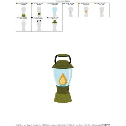 Camping Lantern Embroidery Design Pattern-2