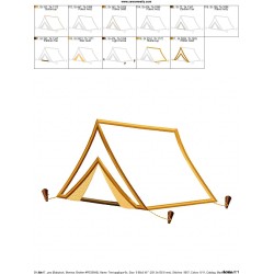 Camping Tent Applique Design Pattern-2