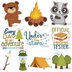 Camping Embroidery Design Bundle-1