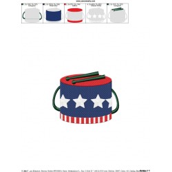 4th of July Drum Patriotic Embroidery Design Pattern-2