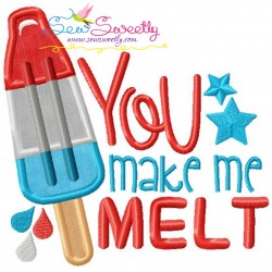 You Make Me Melt Patriotic Applique Design Pattern-1