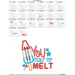 You Make Me Melt Patriotic Applique Design Pattern-2