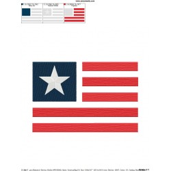 American Flag-2 Patriotic Embroidery Design Pattern-2