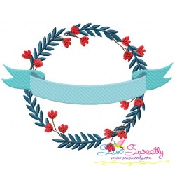 4th of July Floral Frame-2 Patriotic Embroidery Design Pattern-1