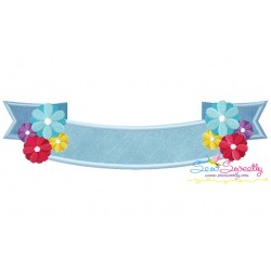 4th of July Ribbon-3 Patriotic Applique Design Pattern-1