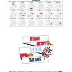Home of The Brave Patriotic Applique Design Pattern-2