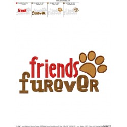 Friends Furever Embroidery Design Pattern-2