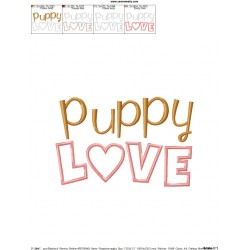 Puppy Love Applique Design Pattern-2