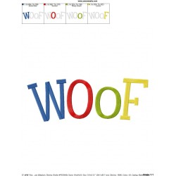 Woof Embroidery Design Pattern-2