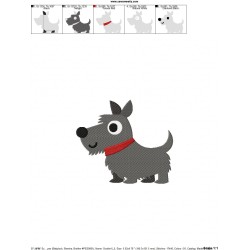 Scottie Dog Embroidery Design Pattern-2