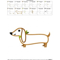 Dachshund Dog Applique Design Pattern-2