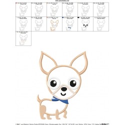 Chihuahua Dog Applique Design Pattern-2