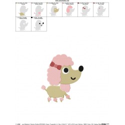 Toy Poodle Dog Embroidery Design Pattern-2