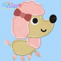 Toy Poodle Dog Applique Design Pattern-1