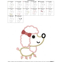 Toy Poodle Dog Applique Design Pattern-2
