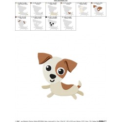 Jack Russell Dog Embroidery Design Pattern-2