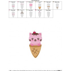 Kitty Cone Embroidery Design Pattern-2