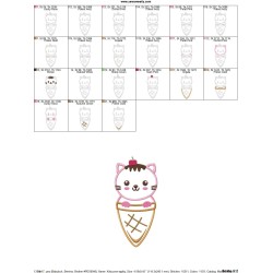 Kitty Cone Applique Design Pattern-2