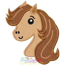 Horse Head Boy Applique Design Pattern-1