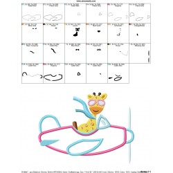 Giraffe Pilot Applique Design Pattern-2