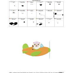 Sheep Pilot Embroidery Design Pattern-2