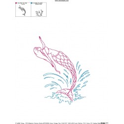 Vintage Stitch Mermaid-3 Embroidery Design Pattern-2