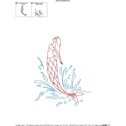 Vintage Stitch Mermaid-10 Embroidery Design Pattern-2